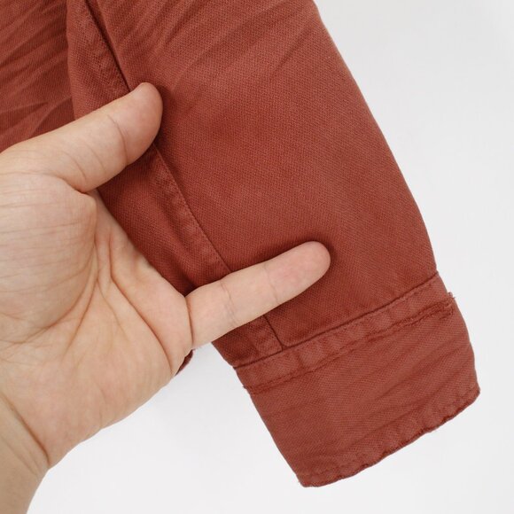 Frank & Eileen Top Womens XS Barry Cotton Long Sleeve Button Up destroyed hem - Picture 2 of 11